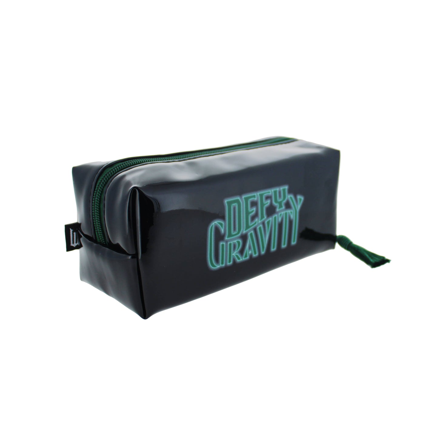 Wicked Officially Licensed Pencil Case – Black PVC with Green Tassel Zip & Quotes