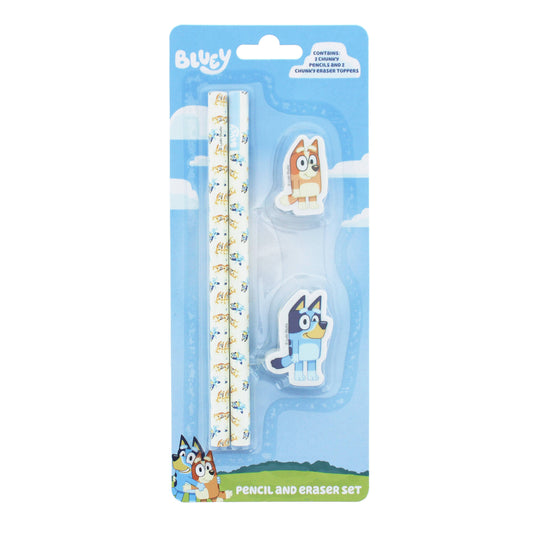 Bluey Fully Licensed Pencil and Eraser Set