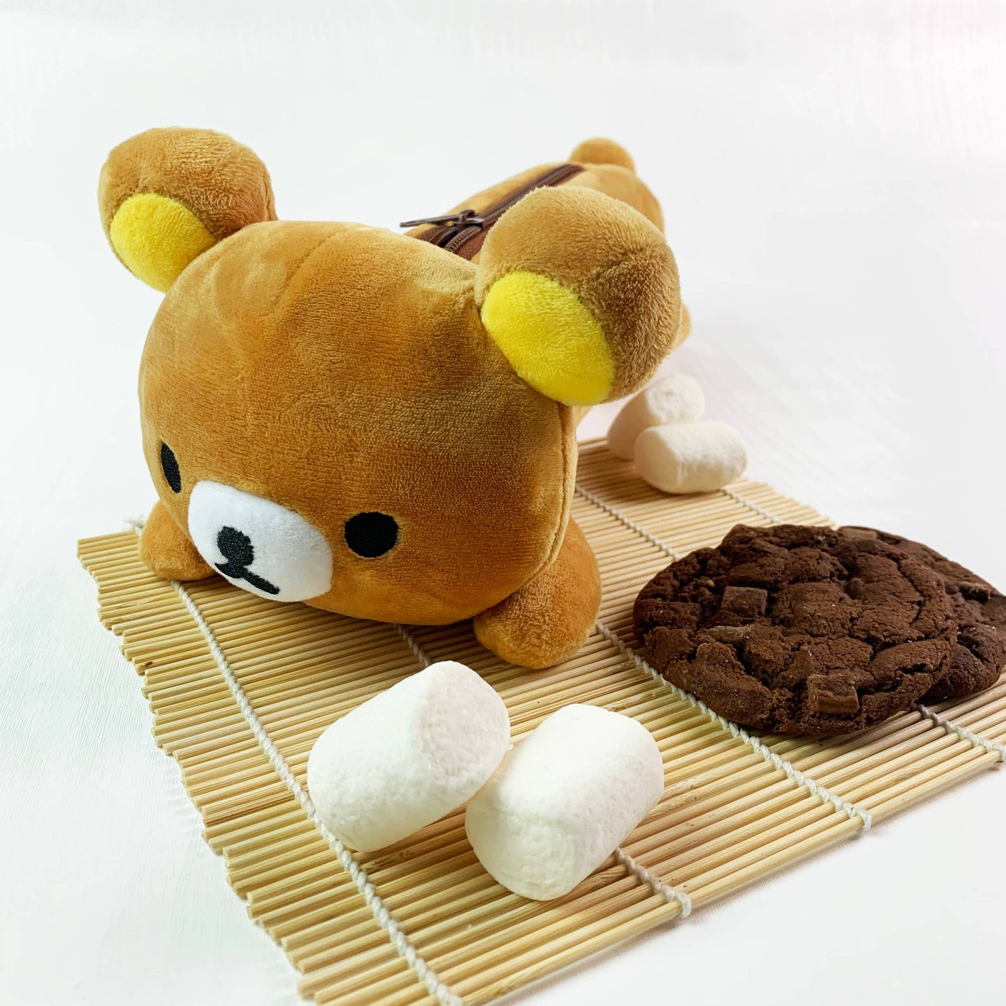Rilakkuma Cute Plush Pencil Case – Officially Licensed Kawaii Stationery Organizer