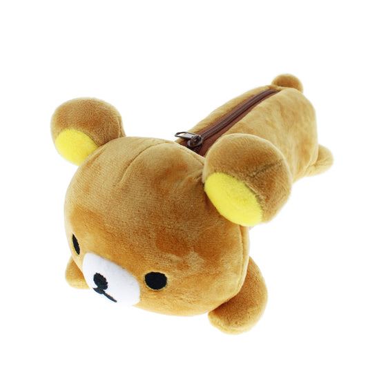Rilakkuma Cute Plush Pencil Case – Officially Licensed Kawaii Stationery Organizer
