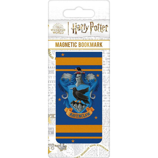 Hogwarts House crest magnetic bookmark packaging with 'Harry Potter' branding.