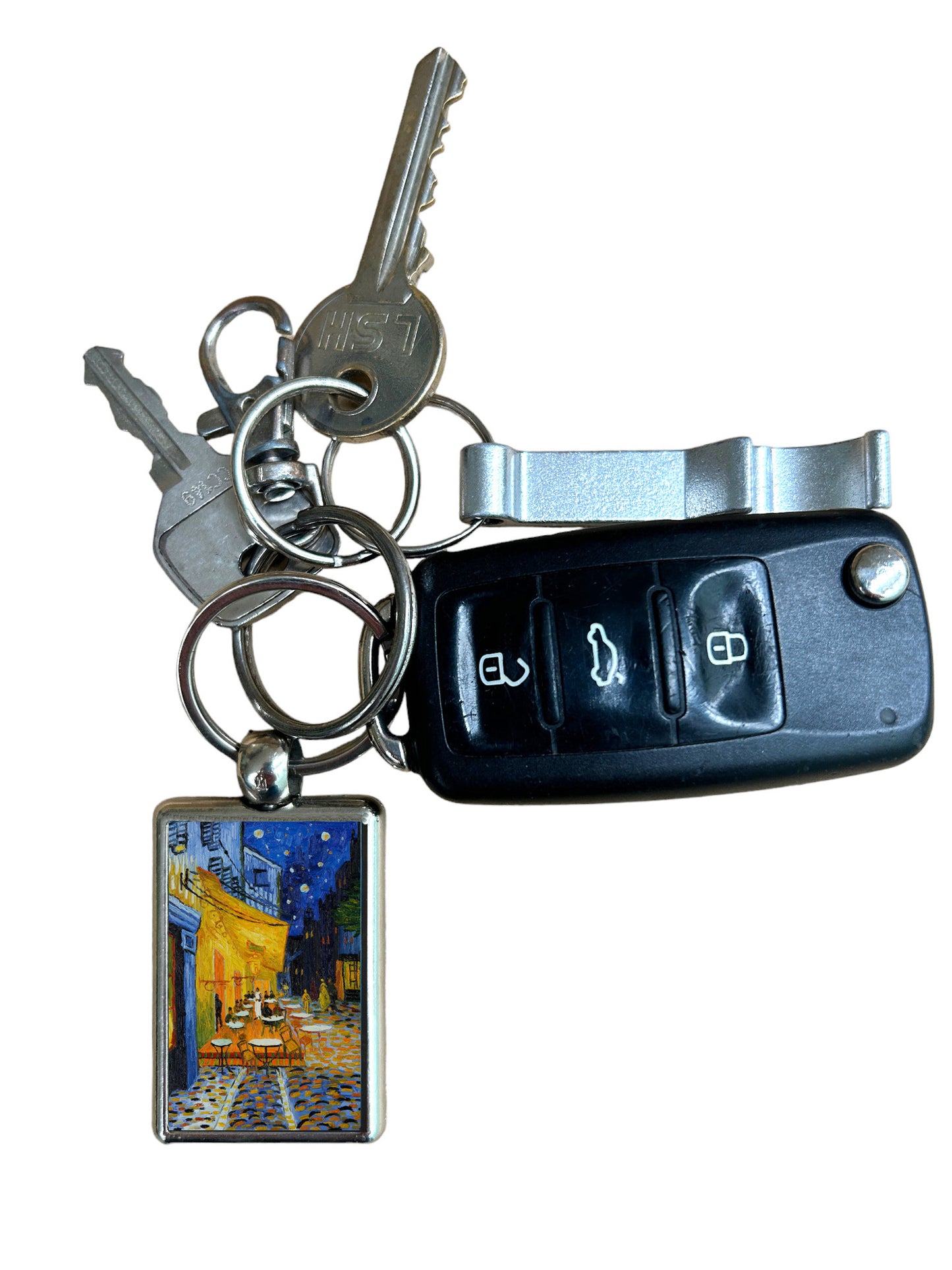 Van Gogh Café Terrace Keyring – Art Lover Metal Keychain