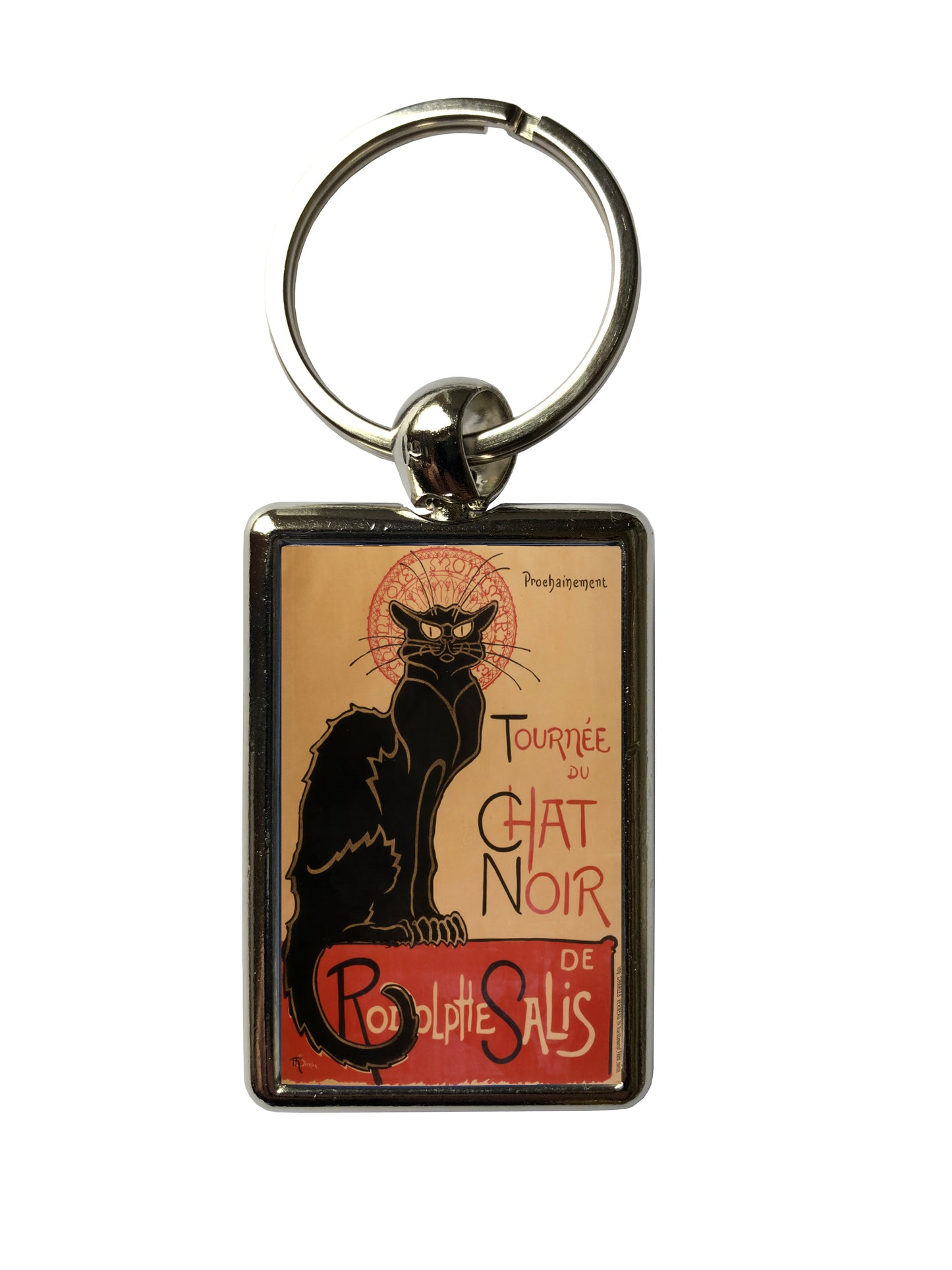 Le Chat Noir Keyring – Vintage French Art Metal Keychain