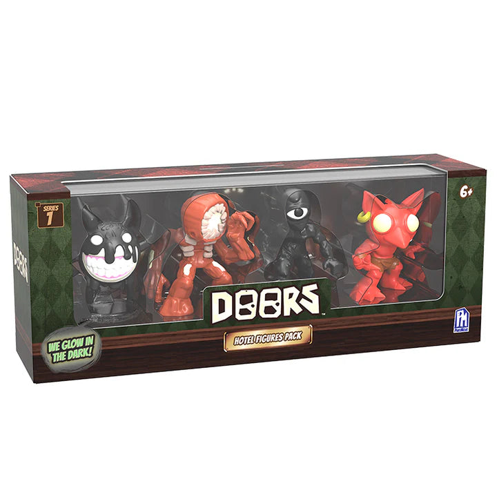 Roblox Doors Minifigure Collector 4PK - Glow In The Dark Screech, Seek, El Gobli