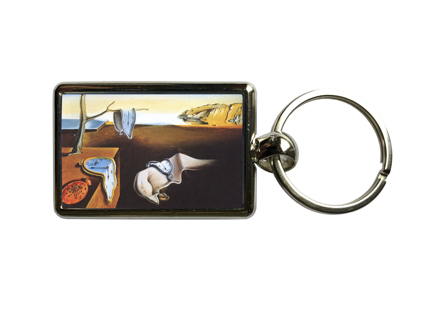 Persistence of Memory Keyring – Salvador Dali Surrealist Art Metal Keychain