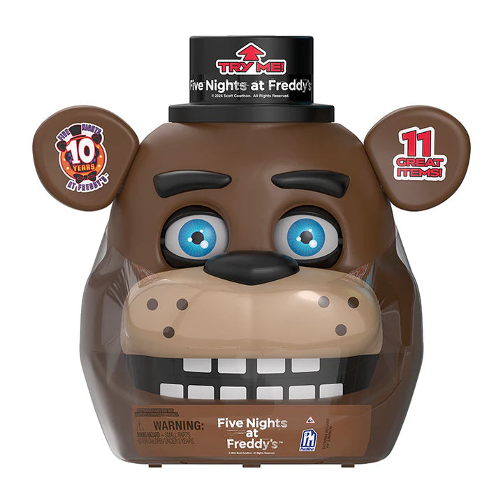 Five Nights at Freddy’s Animatronic Freddy Bundle | Light-Up Case, Plush & Figures Set