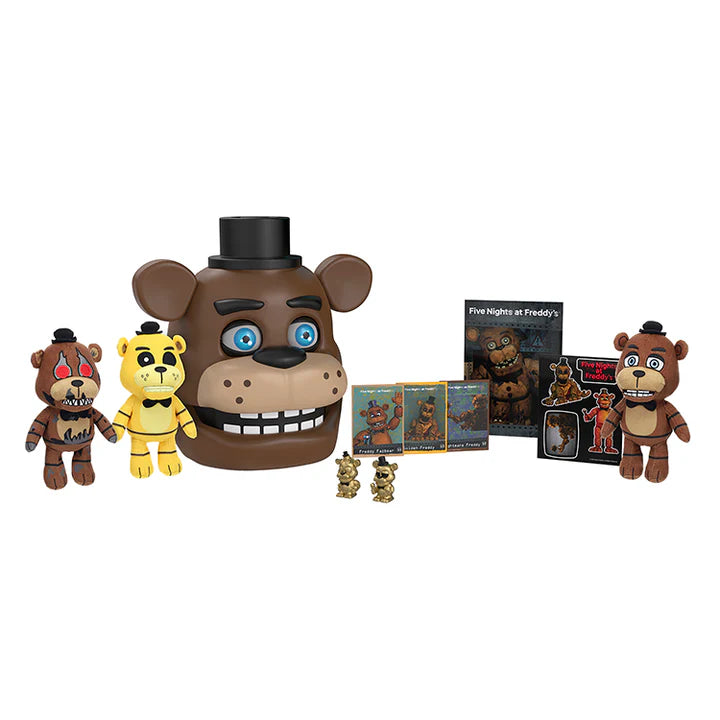 Five Nights at Freddy’s Animatronic Freddy Bundle | Light-Up Case, Plush & Figures Set