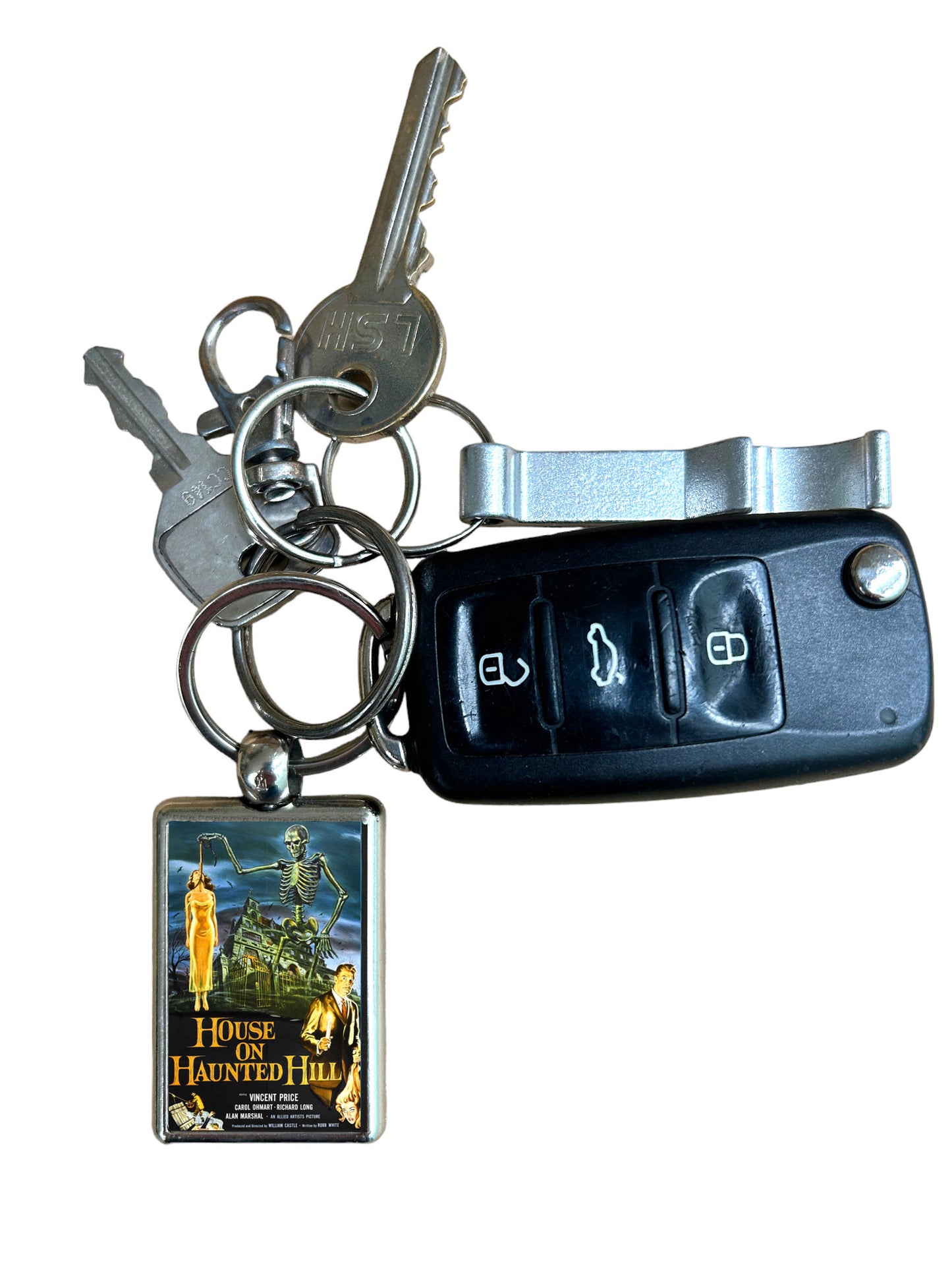 House on Haunted Hill Metal Keyring – Classic Horror Movie Poster