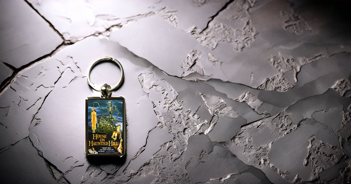 House on Haunted Hill Metal Keyring – Classic Horror Movie Poster