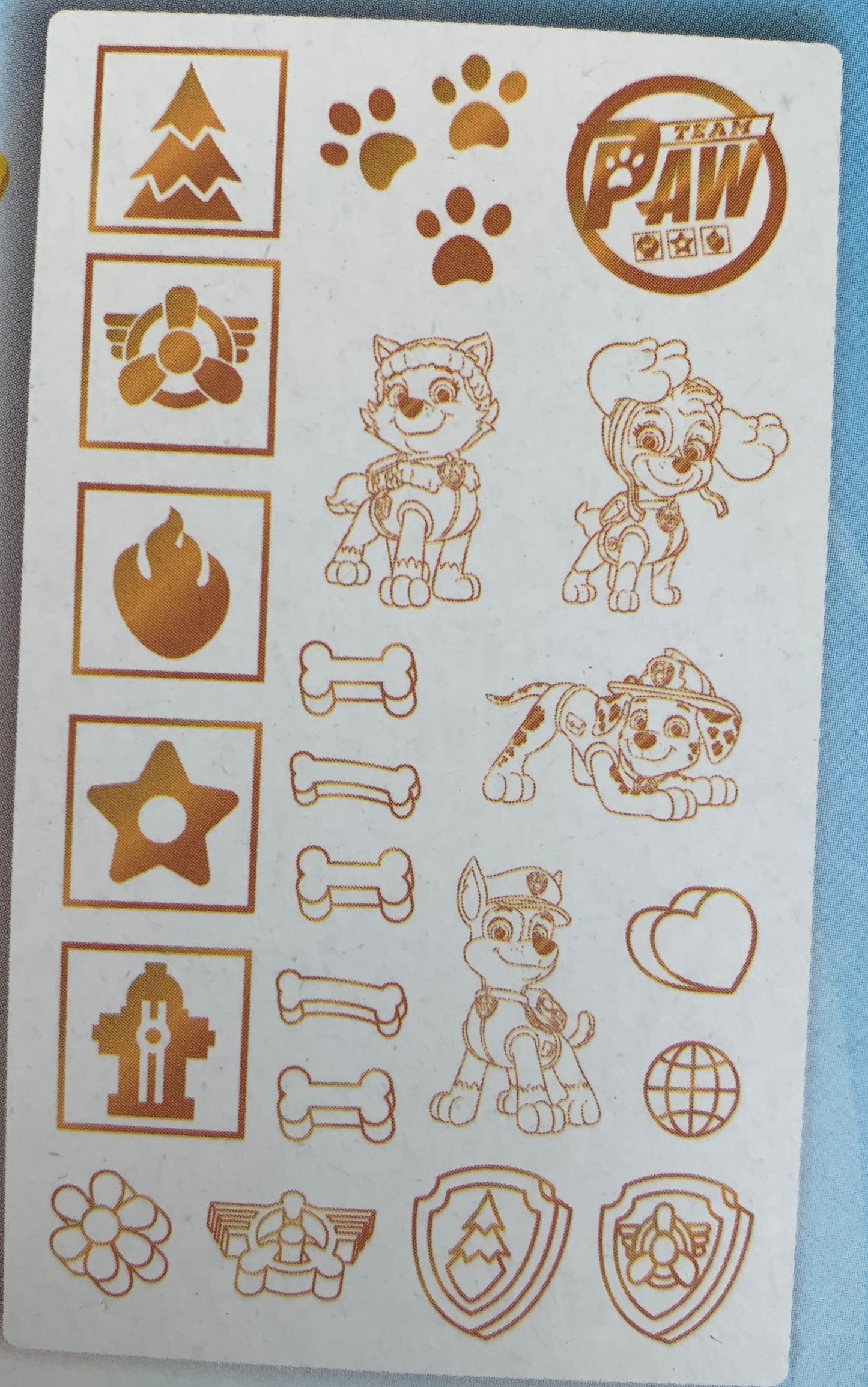Paw Patrol Temporary Tattoos – 2 Sheets | 30+ Tattoos | Metallic & Colour | Official Licensed
