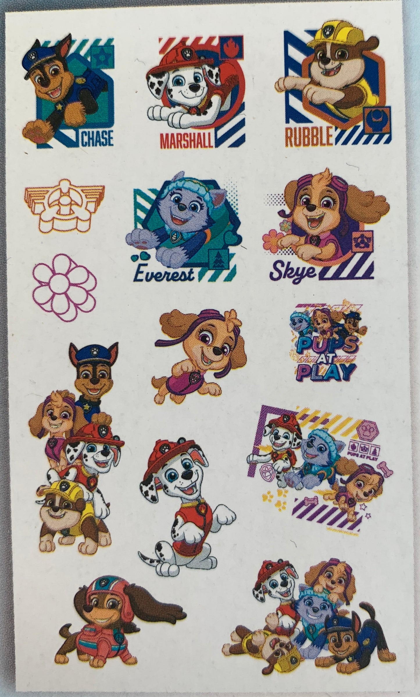 Paw Patrol Temporary Tattoos – 2 Sheets | 30+ Tattoos | Metallic & Colour | Official Licensed