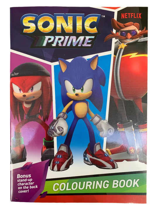 Sonic Prime Colouring Book – 16 Pages of Fun | Kids Activity Book A4 Size | Ages 3–8