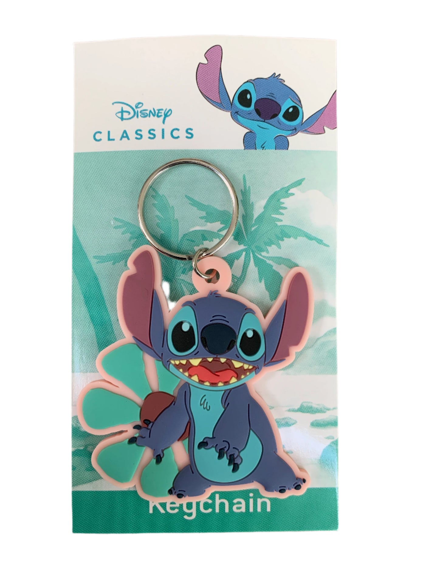Disney Lilo & Stitch 2D Character Keyring | Angel Leroy Lilo Flower | Licensed Keychain Gift