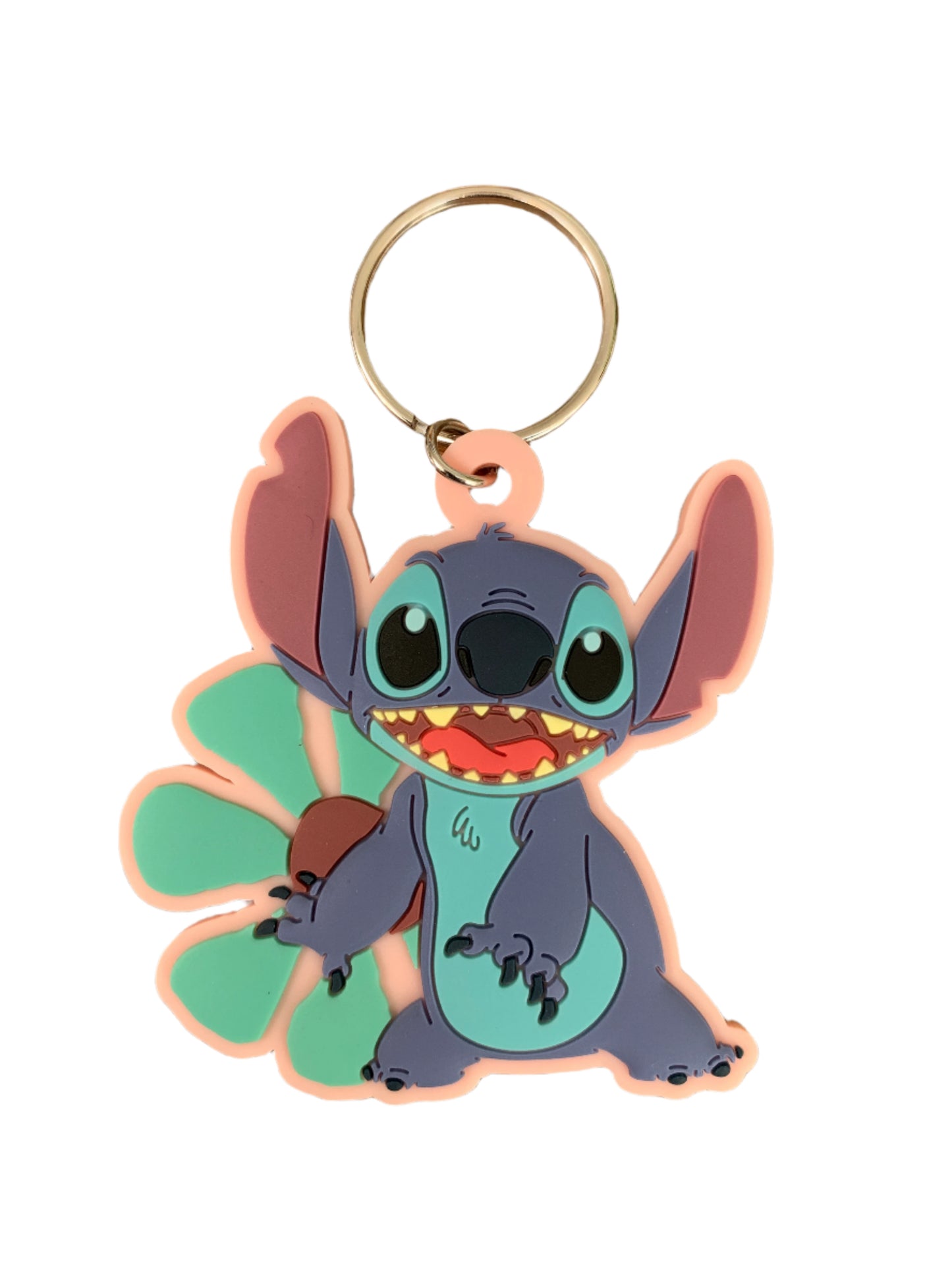 Disney Lilo & Stitch 2D Character Keyring | Angel Leroy Lilo Flower | Licensed Keychain Gift