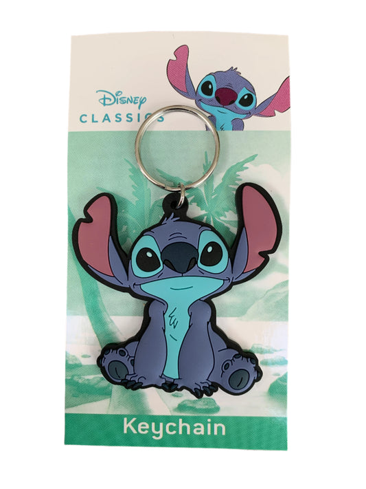 Disney Lilo & Stitch 2D Character Keyring | Angel Leroy Lilo Flower | Licensed Keychain Gift
