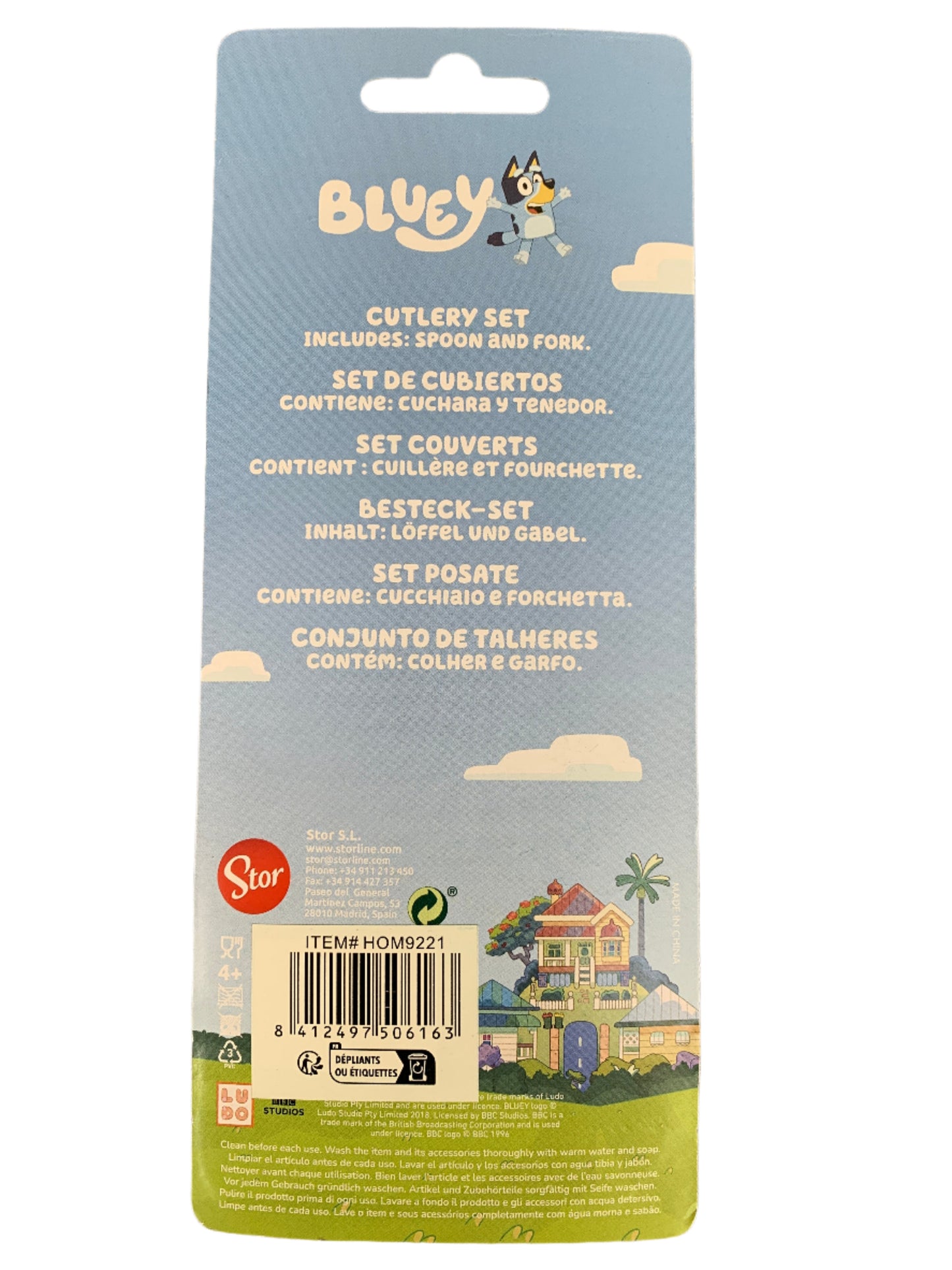 Kids 2pc Cutlery Set – Bluey Peppa Pig Stitch Spider-Man | Licensed Plastic Spoon Fork