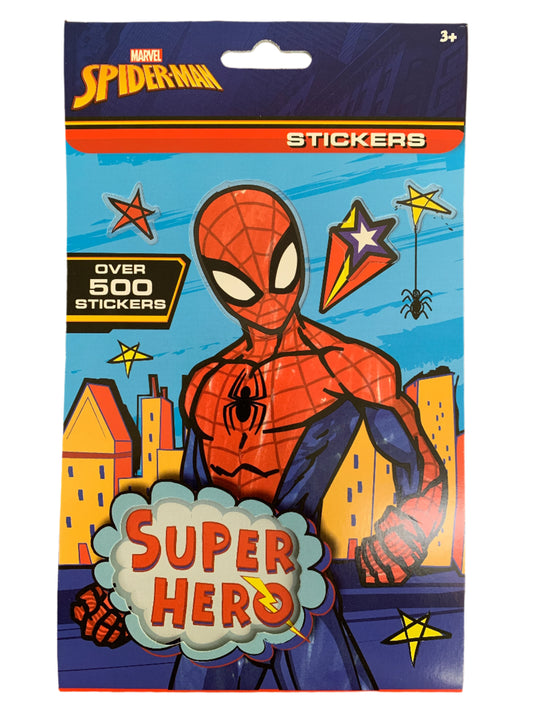 Marvel Spider-Man Over 500 Stickers Book – 7 Sheets Official Licensed Marvel Comics