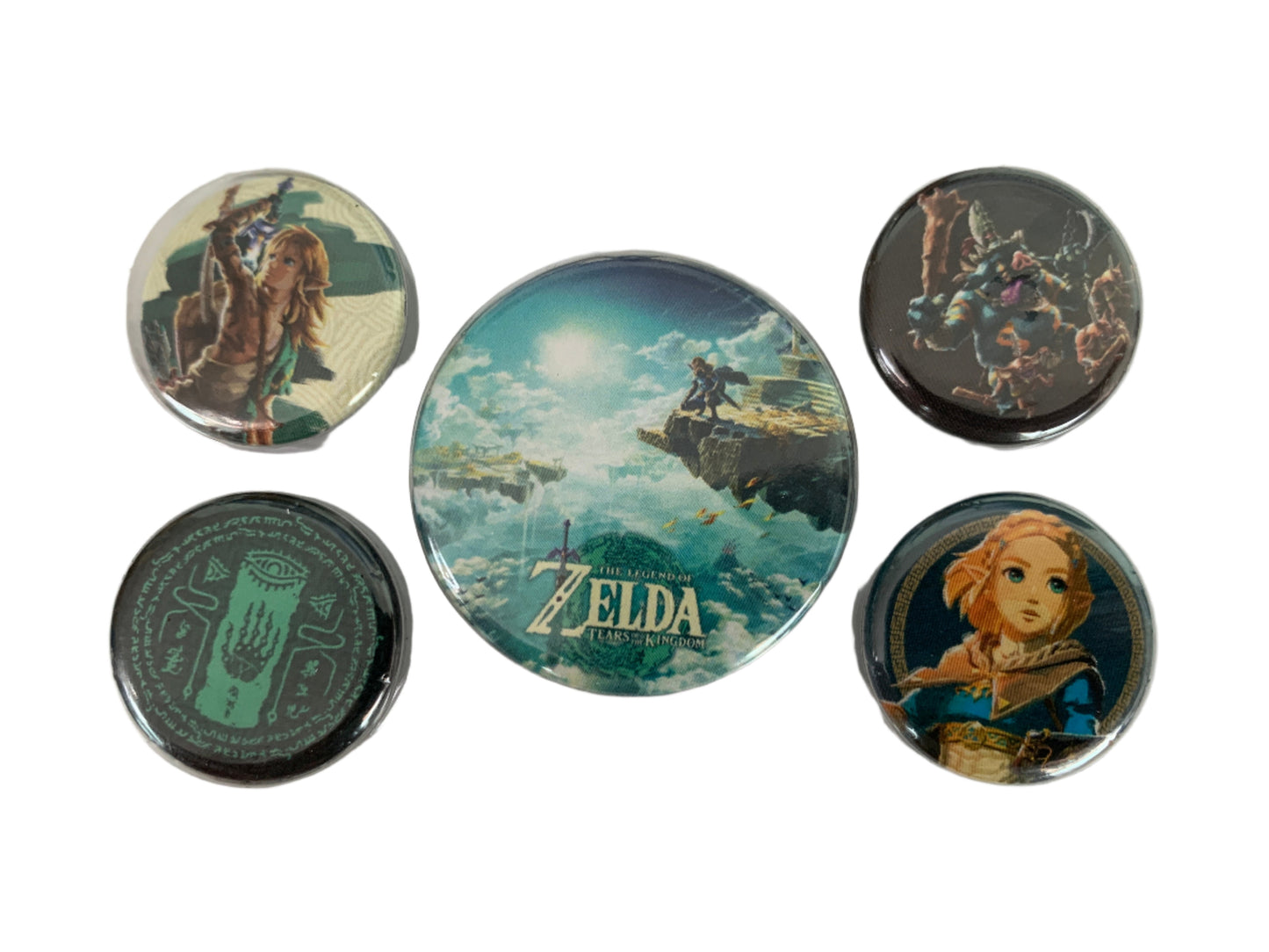 The Legend of Zelda: Tears of the Kingdom Badge Pack – Set of 5 Hyrule Skies Themed Pins