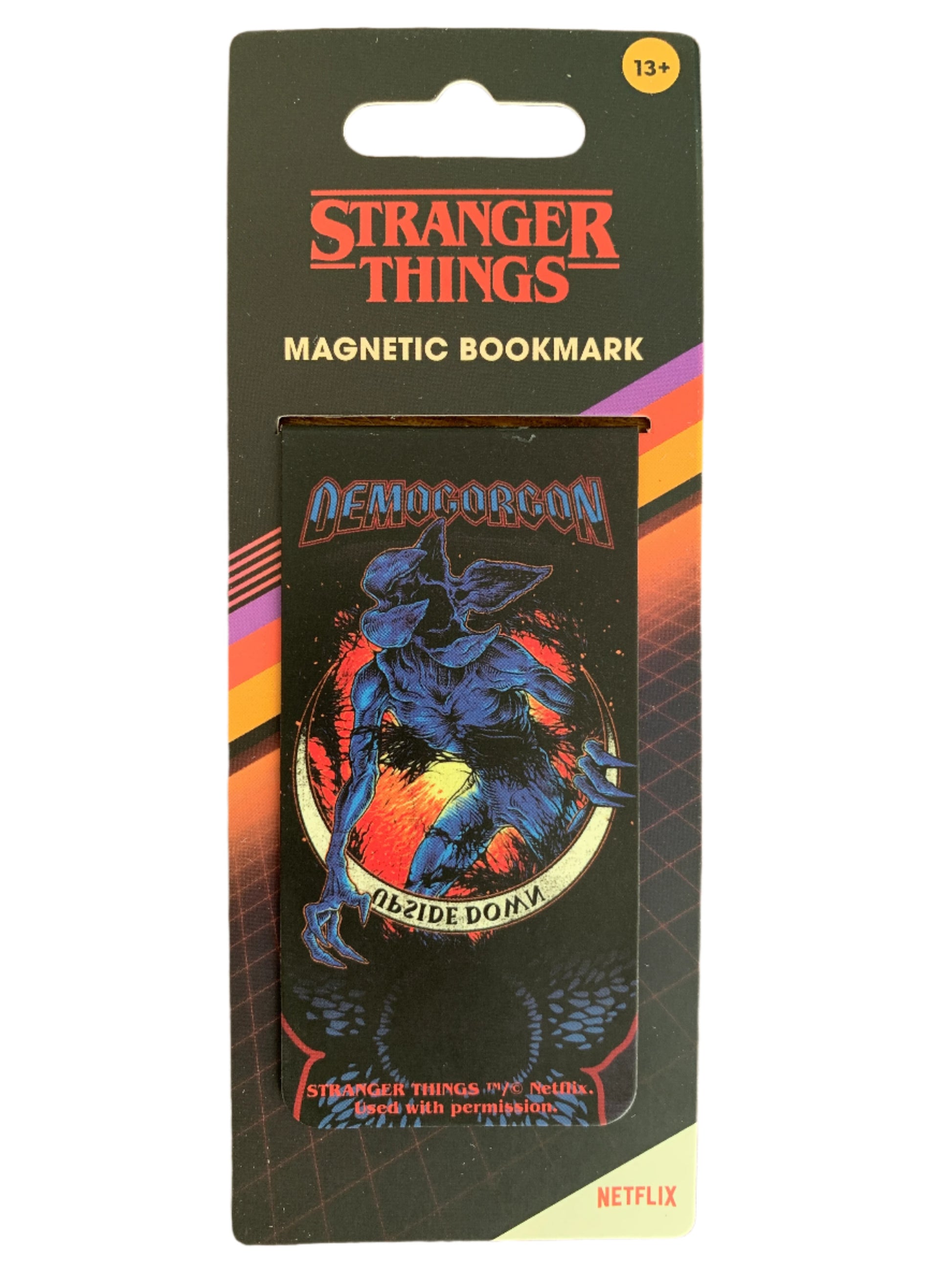 Stranger Things magnetic bookmark packaging on a white background