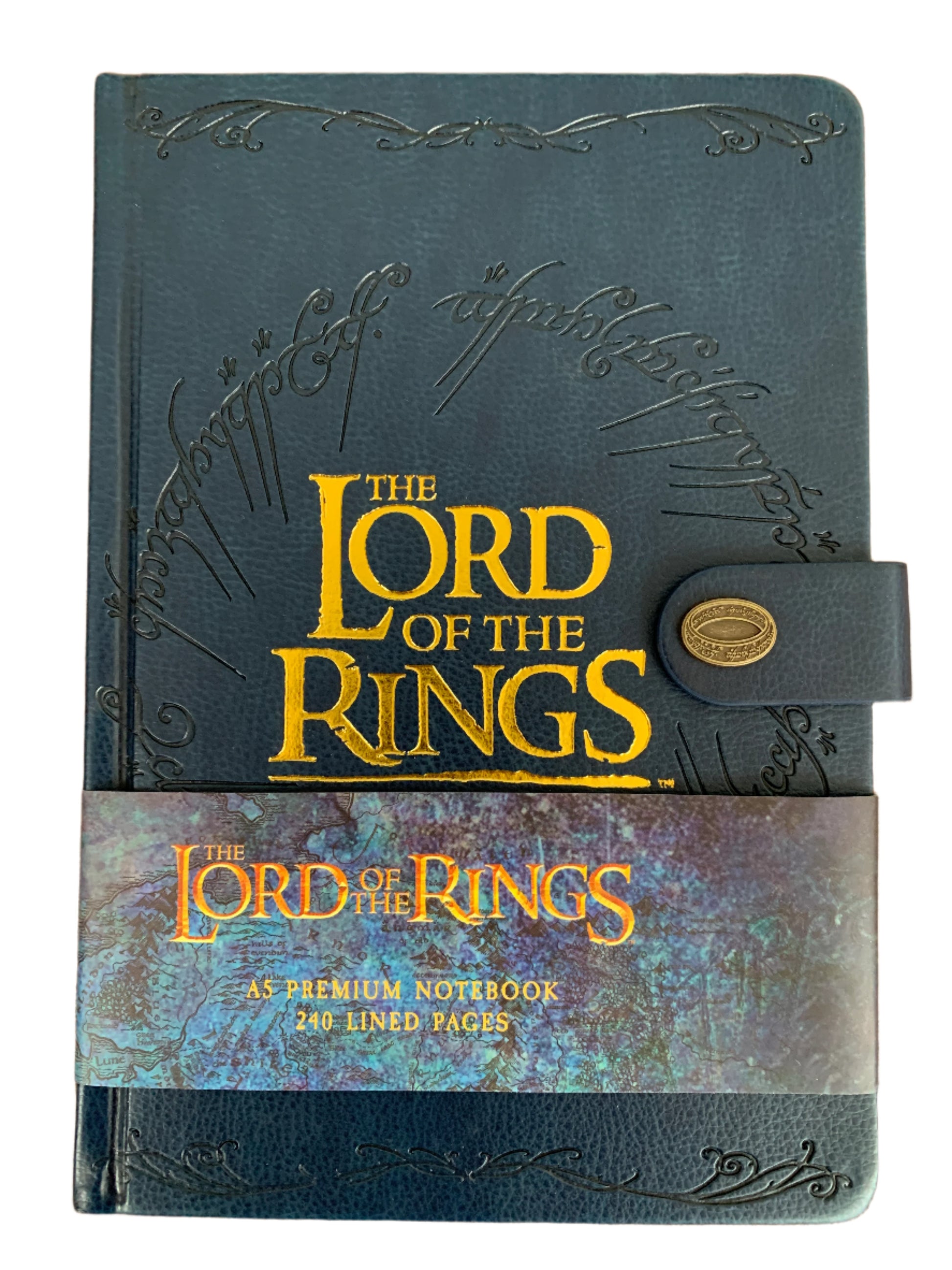 Two 'The Lord of the Rings'  notebooks on a white background