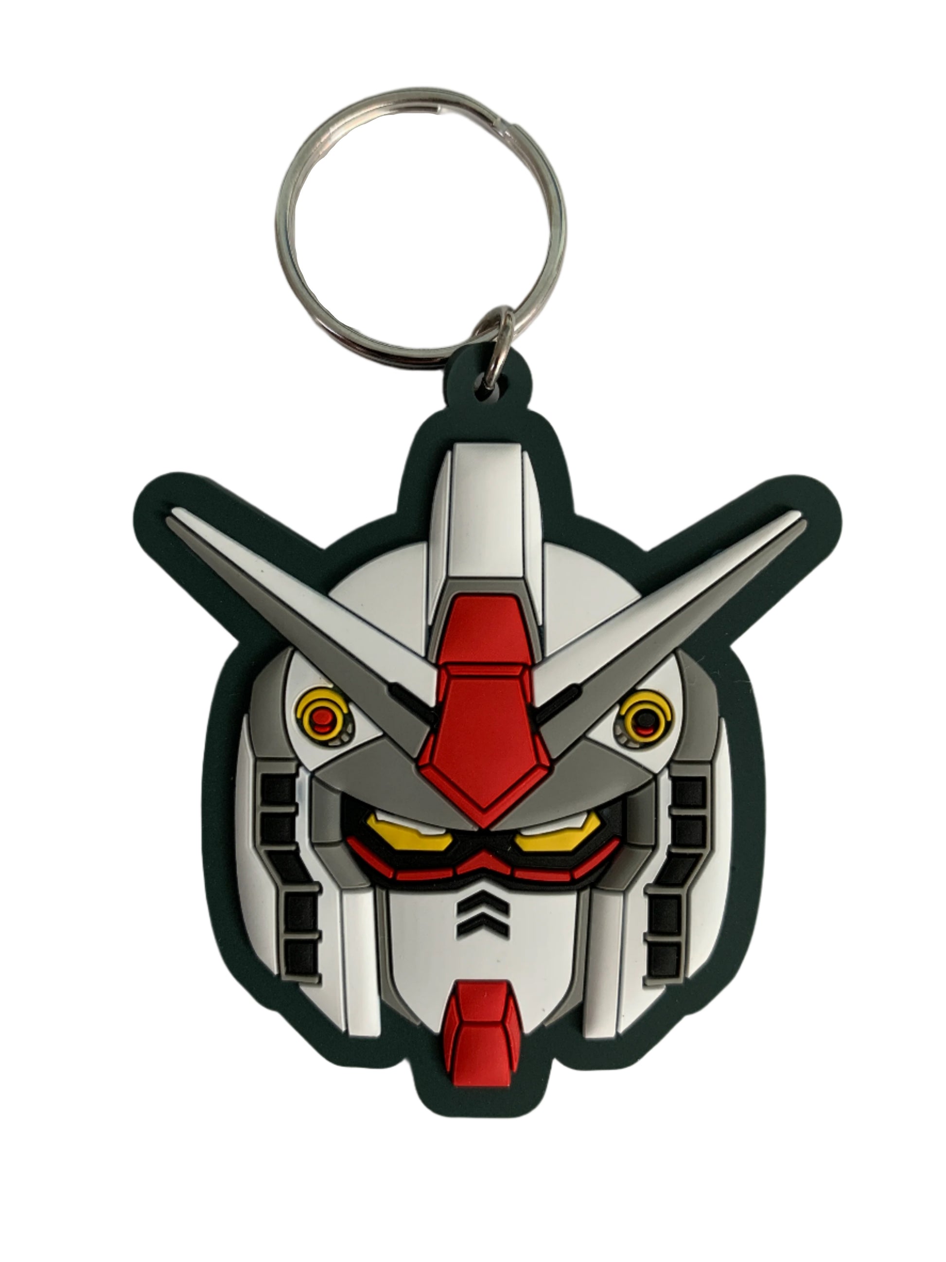 Keychain with a robot design on a white background