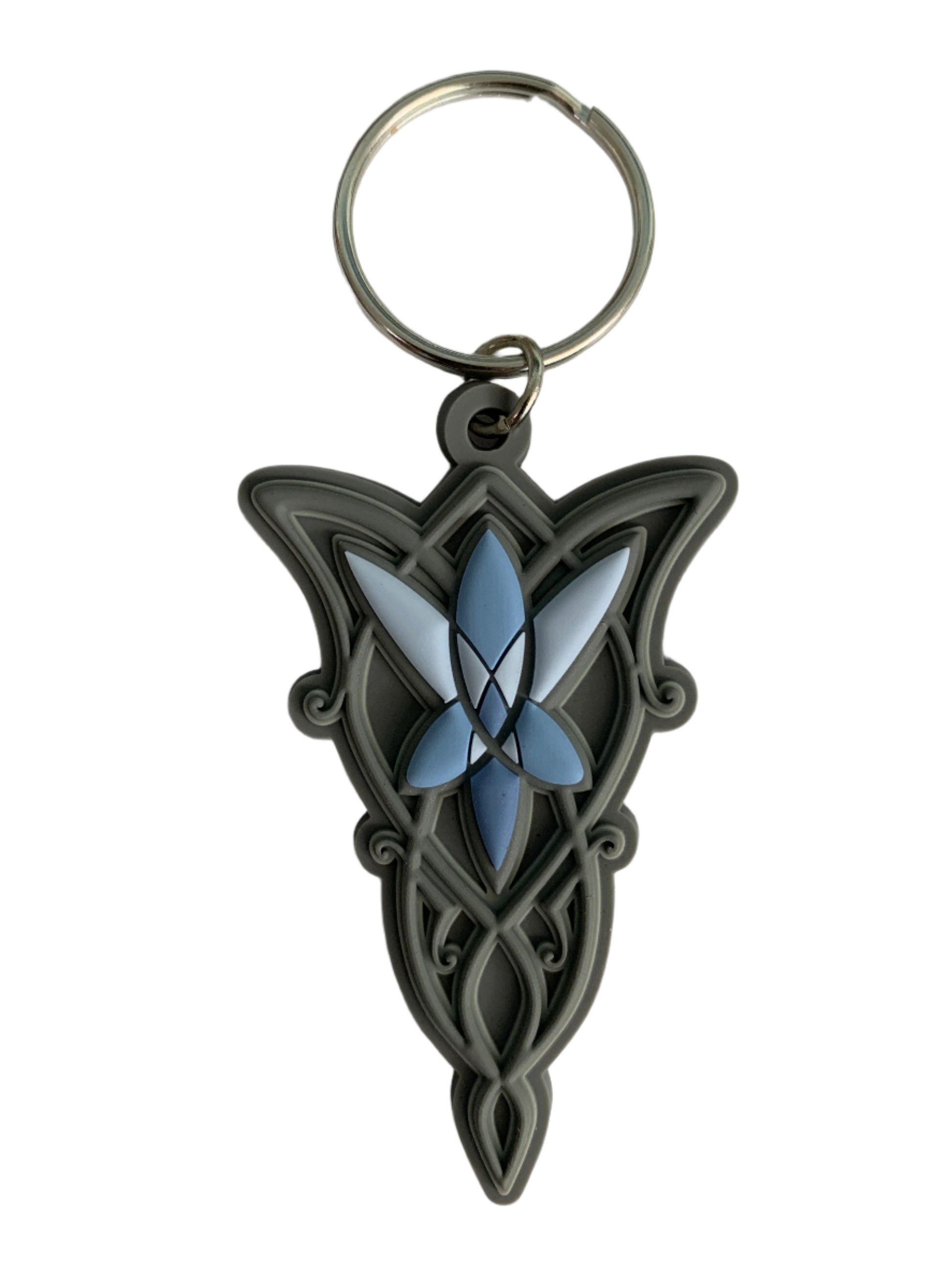 Keychain with decorative design on a light white background