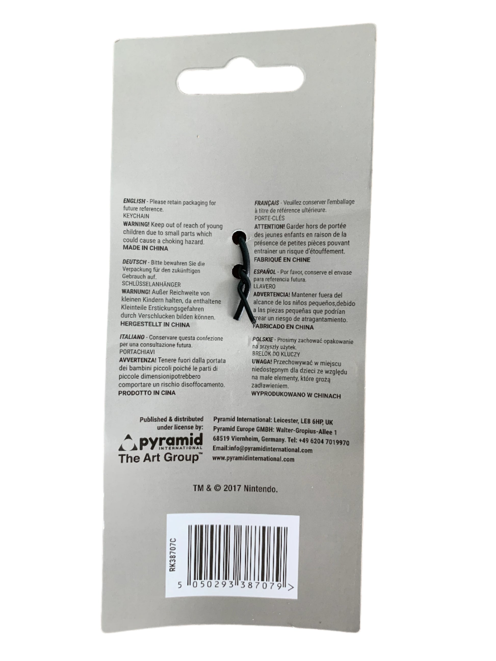 Product packaging with a barcode on a white background