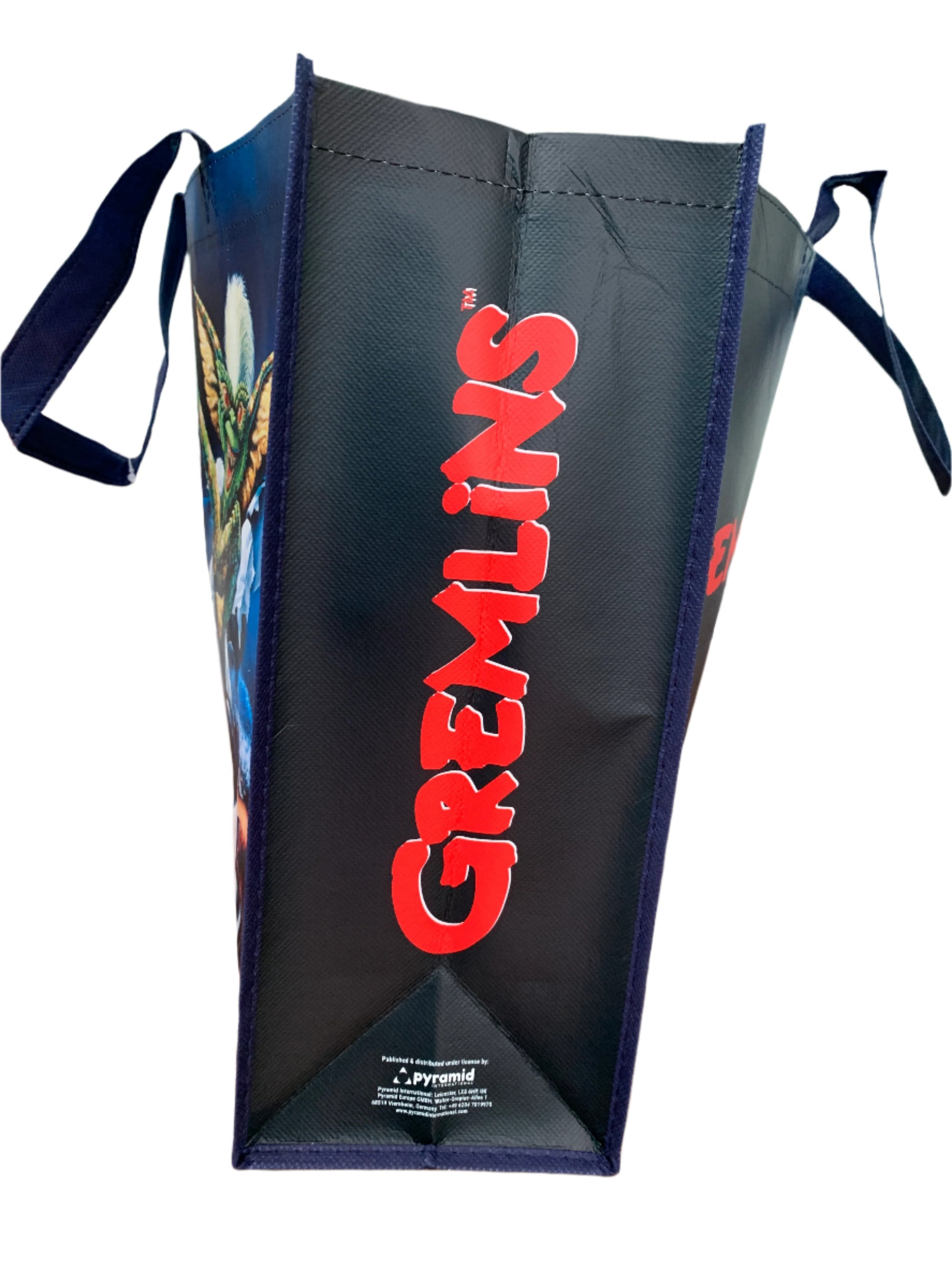 Black carrying case with red 'Gremlins' text on a white background