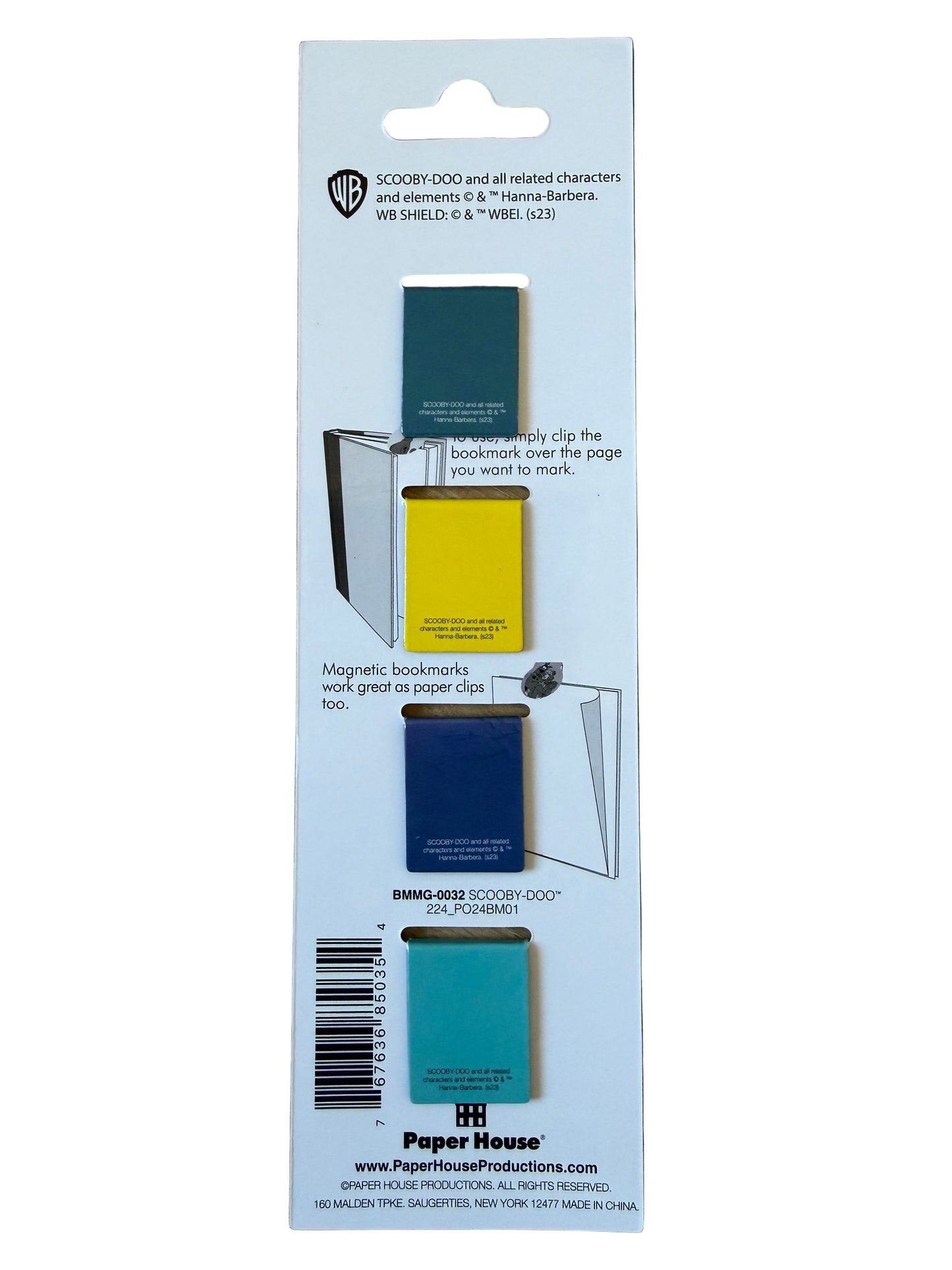 Scooby-Doo Magnetic Bookmarks Set of 4 | Cartoon Character Page Markers | Mystery Inc. Gifts for Readerss