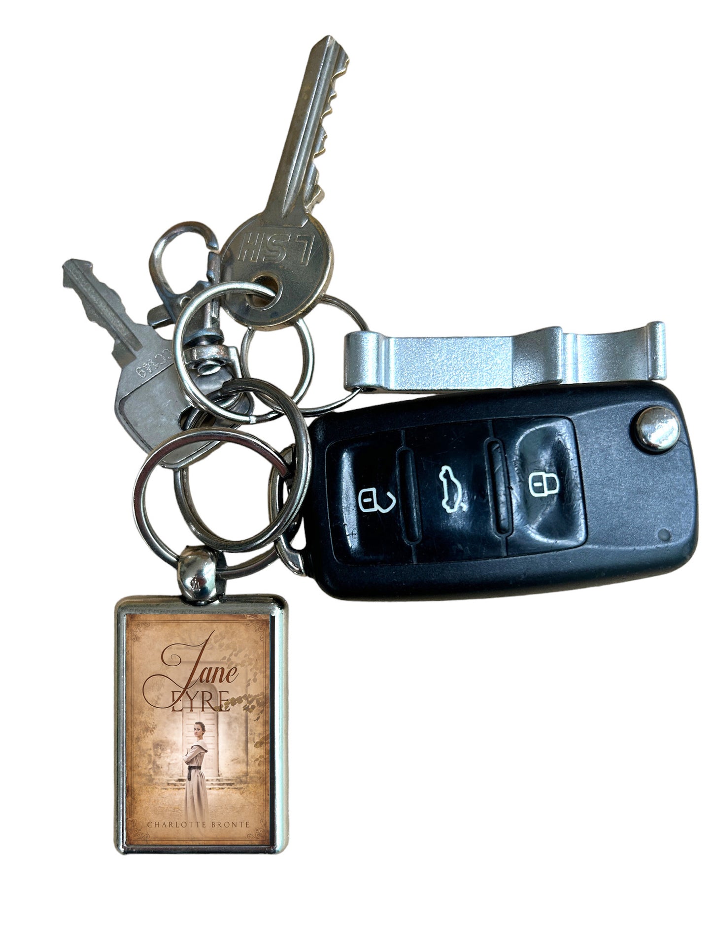 Jane Eyre Book Cover Metal Keyring – Charlotte Brontë Literary Gift for Book Lovers
