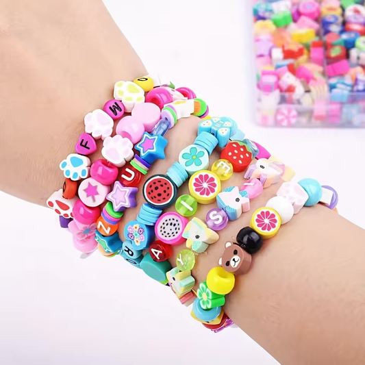 Jewellery Making Kit - Fun Colourful Polimer Beads in Various Designs