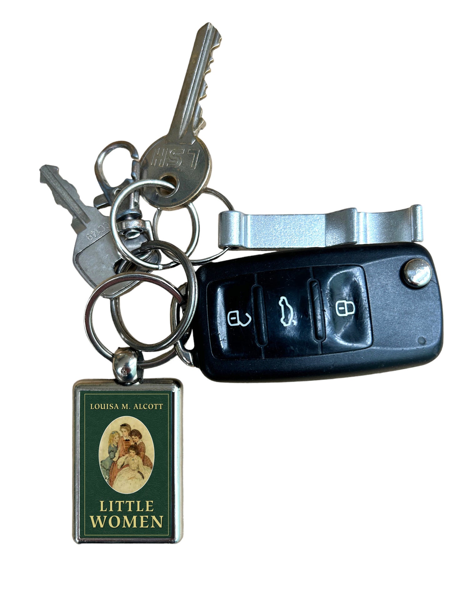 Little Women Book Cover Metal Keyring – Louisa May Alcott Literary Gift
