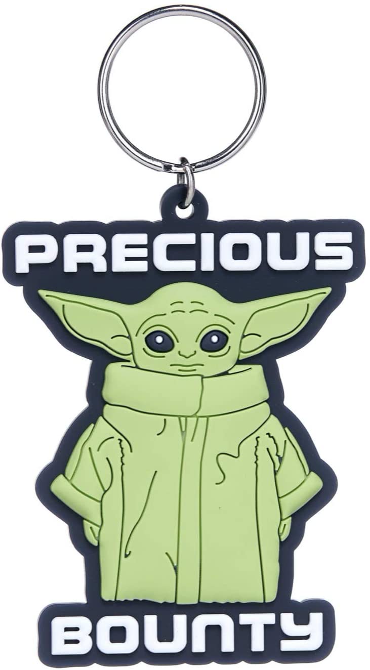 Star Wars The Mandalorian "Precious Bounty" Rubber Keyring β Officially Licensed Grogu Keychain