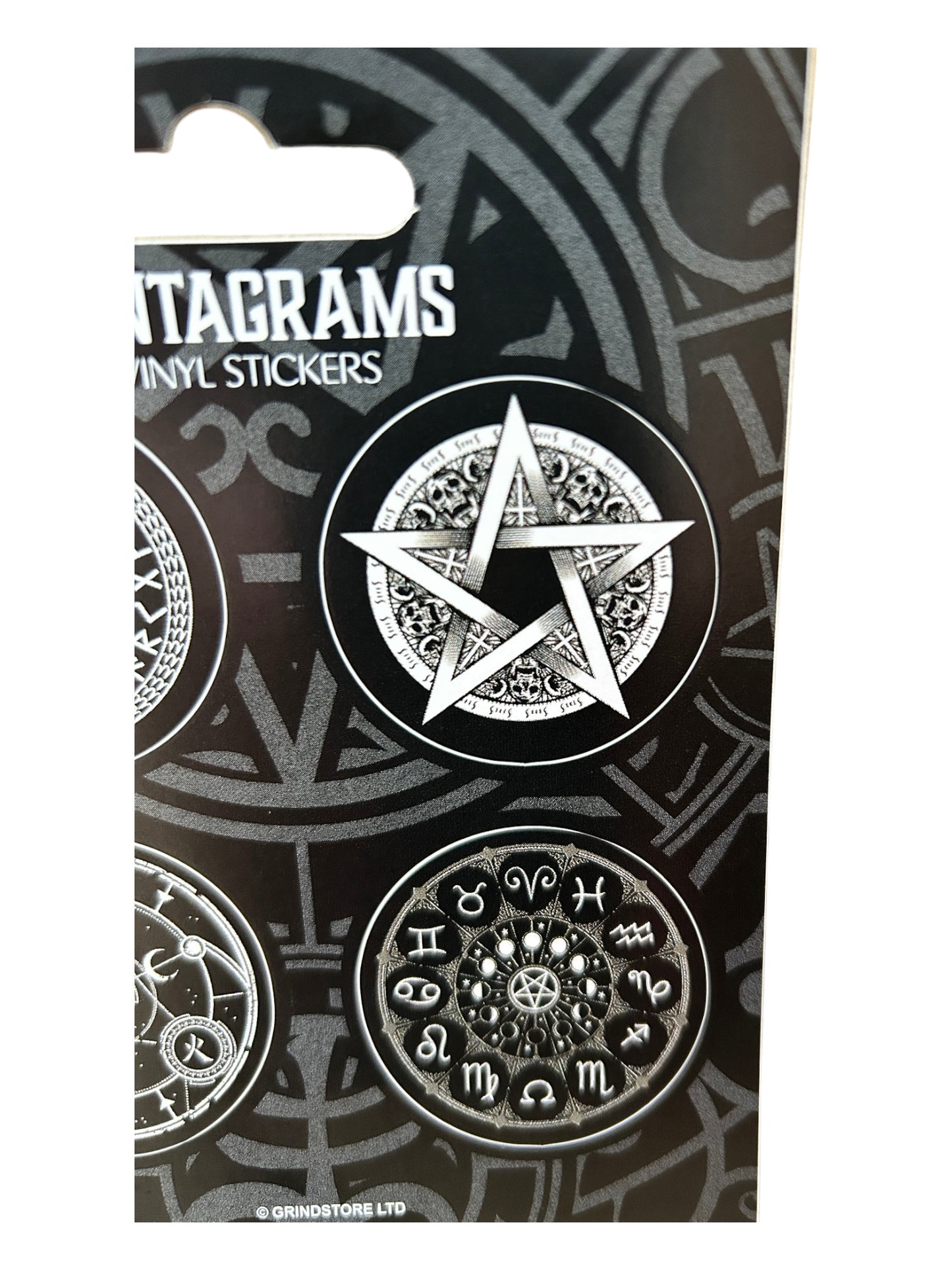 Pentagramm-Motive x4 Vinyl-Aufkleber