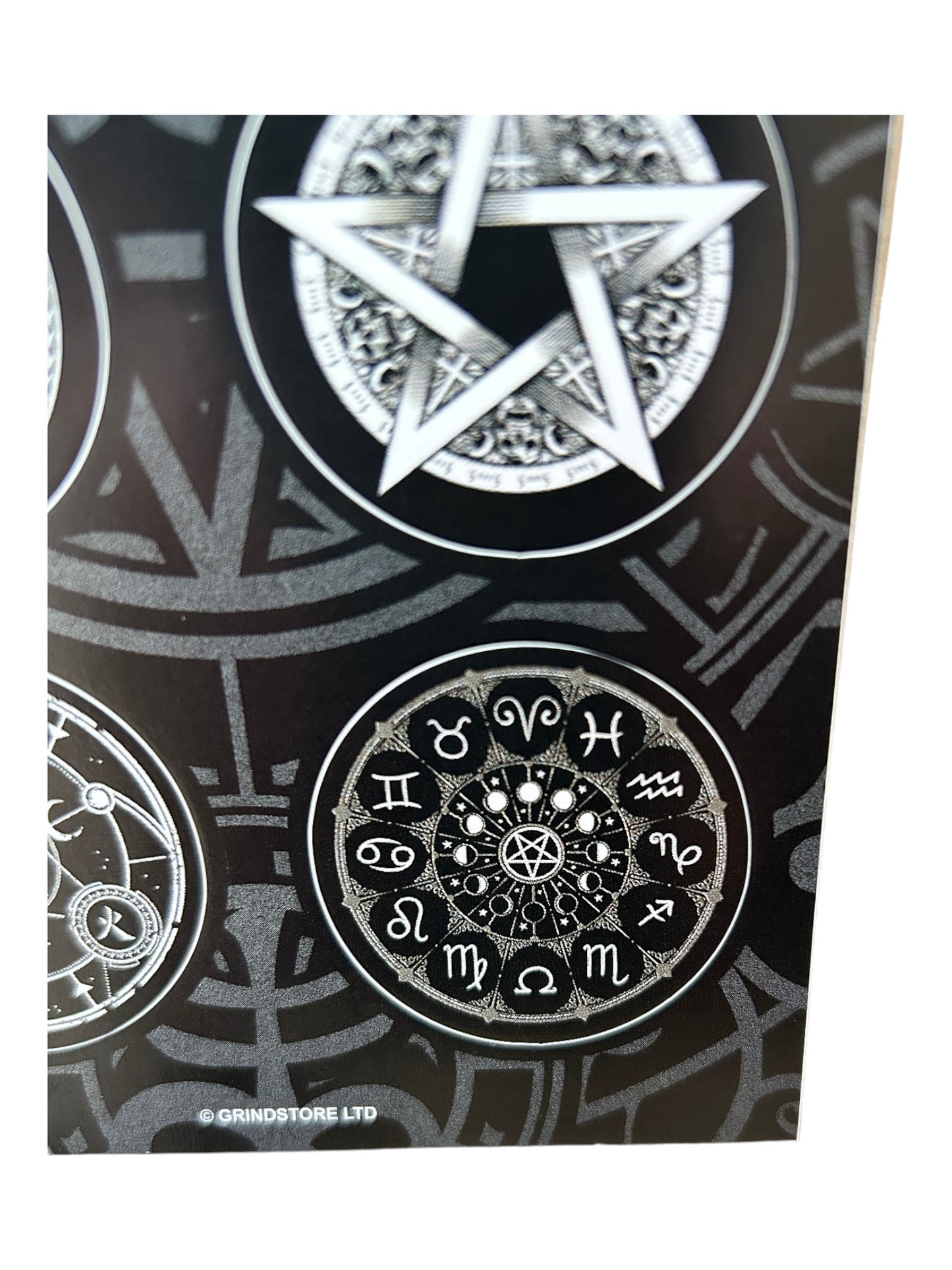 Pentagramm-Motive x4 Vinyl-Aufkleber