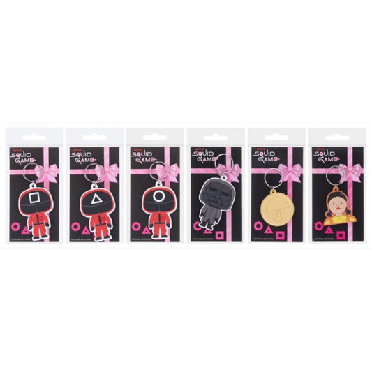 Squid Game Characters Licensed Rubber Keyrings
