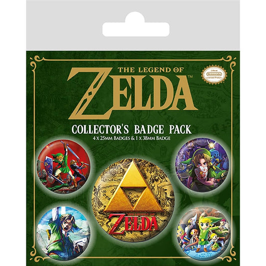 Legend of Zelda Classics set of 5 Licensed Pin Badges