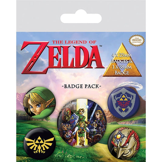 Legend of Zelda set of 5 Licensed Pin Badges