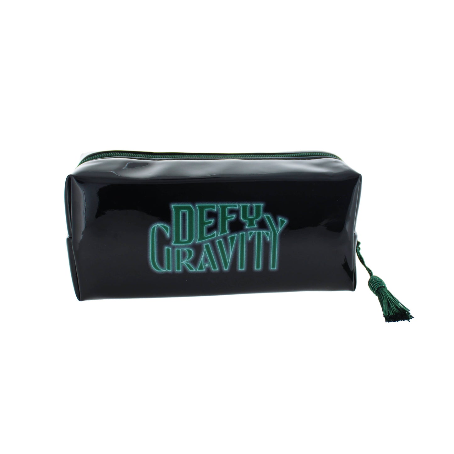 Wicked Officially Licensed Pencil Case – Black PVC with Green Tassel Zip & Quotes
