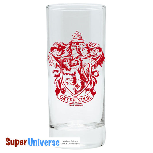 Harry Potter Gryffindor Coat of Arms Glass – Officially Licensed Collector’s Drinkware, Gift for Fans