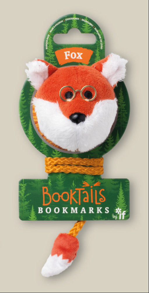 Book-Tails Animal Bookmarks for Kids | Plush Reading Companions with Glasses | Cute Furry Page Holders