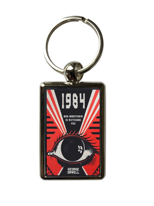 George Orwell 1984 Book Cover Metal Keyring