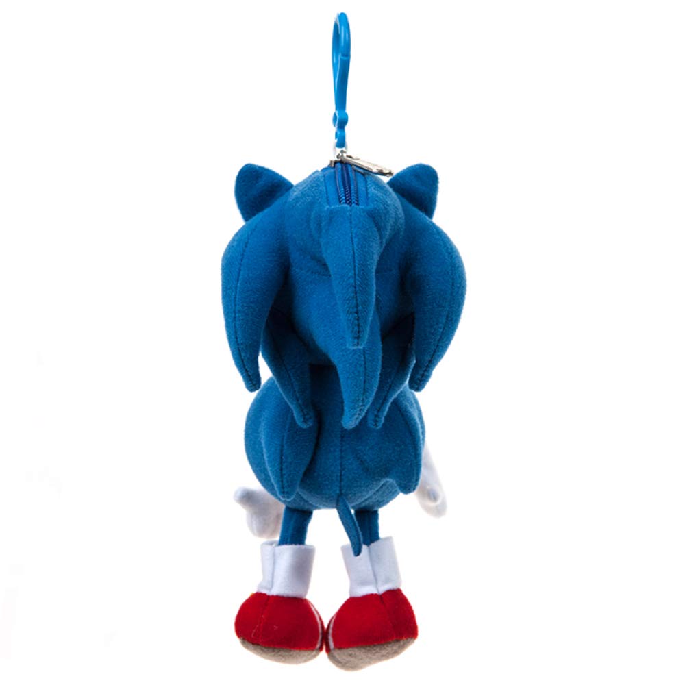 Porte-monnaie en peluche Sonic The Hedgehog avec clip