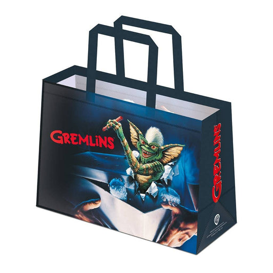 Bag with Gremlins character and text on a white background