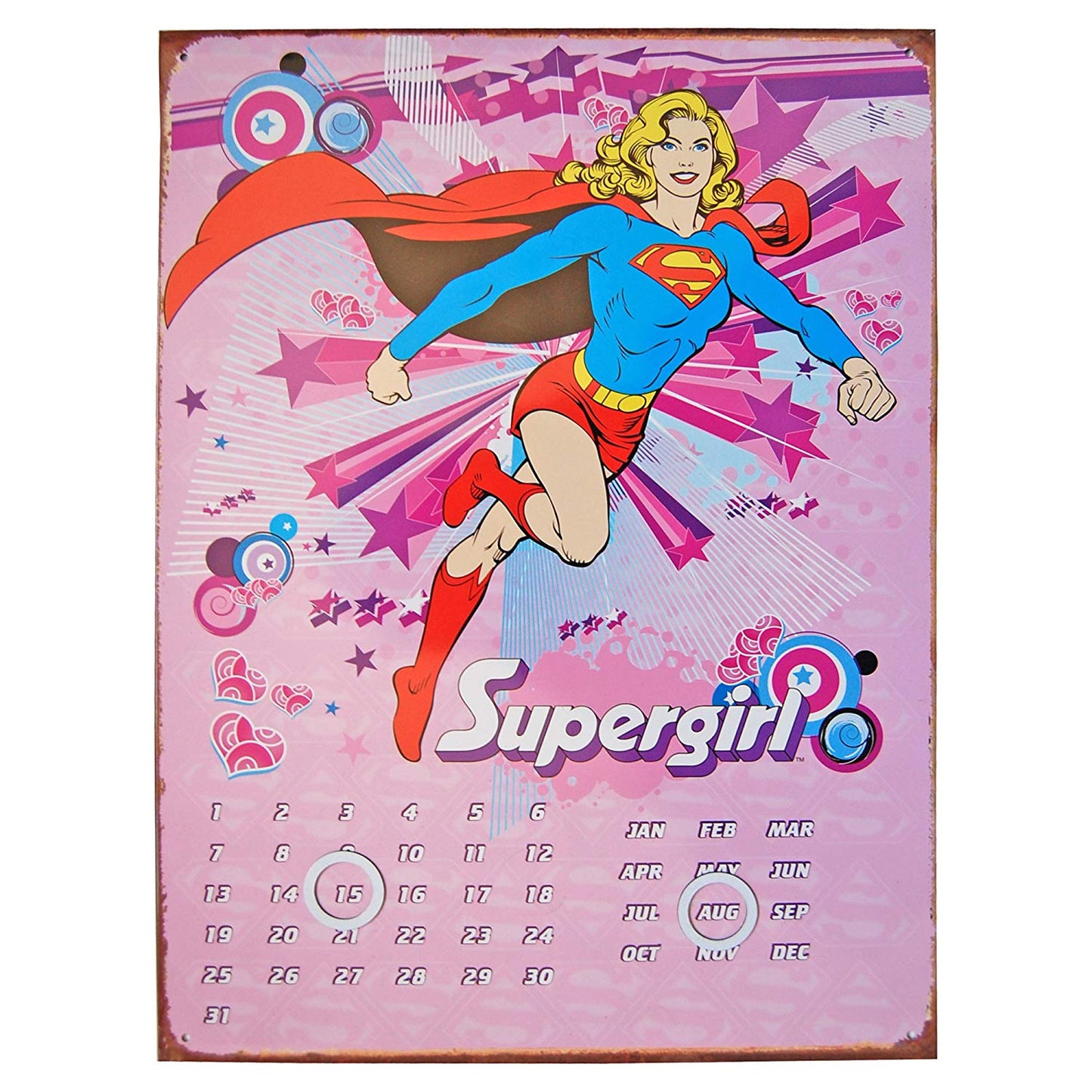 Calendrier métallique éternel de DC Comics Supergirl