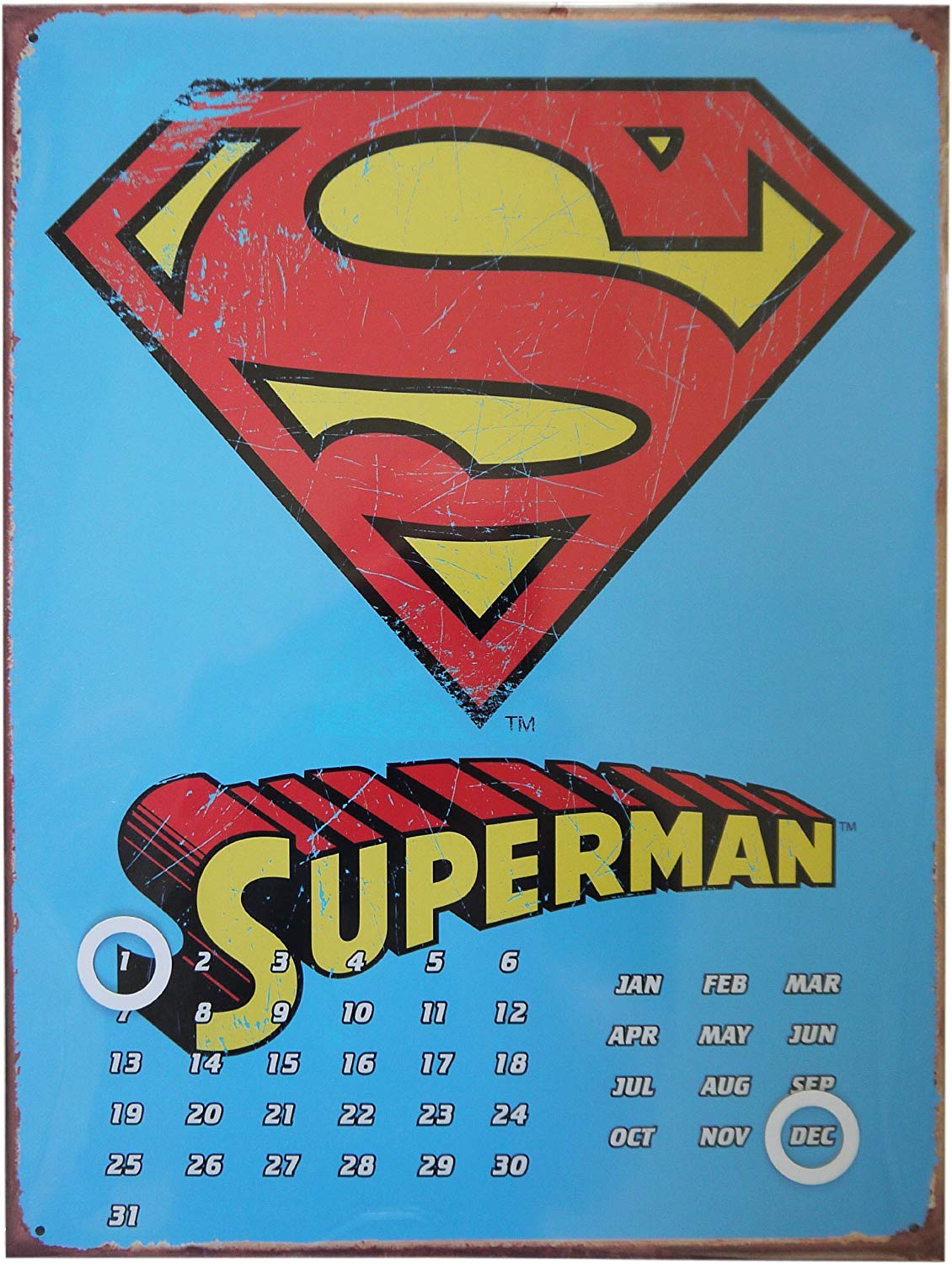 Calendrier en métal éternel DC Comics Superman Shield