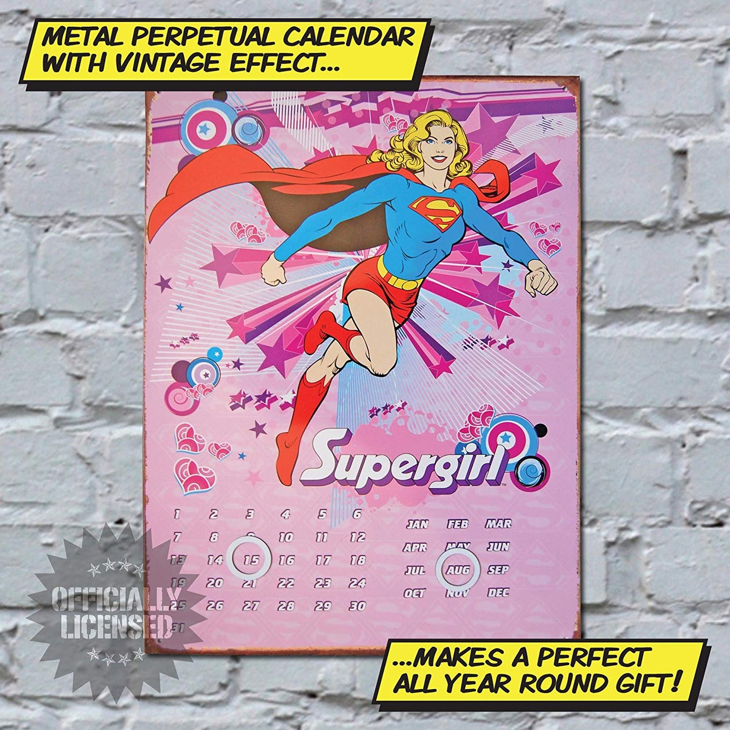 Calendrier métallique éternel de DC Comics Supergirl