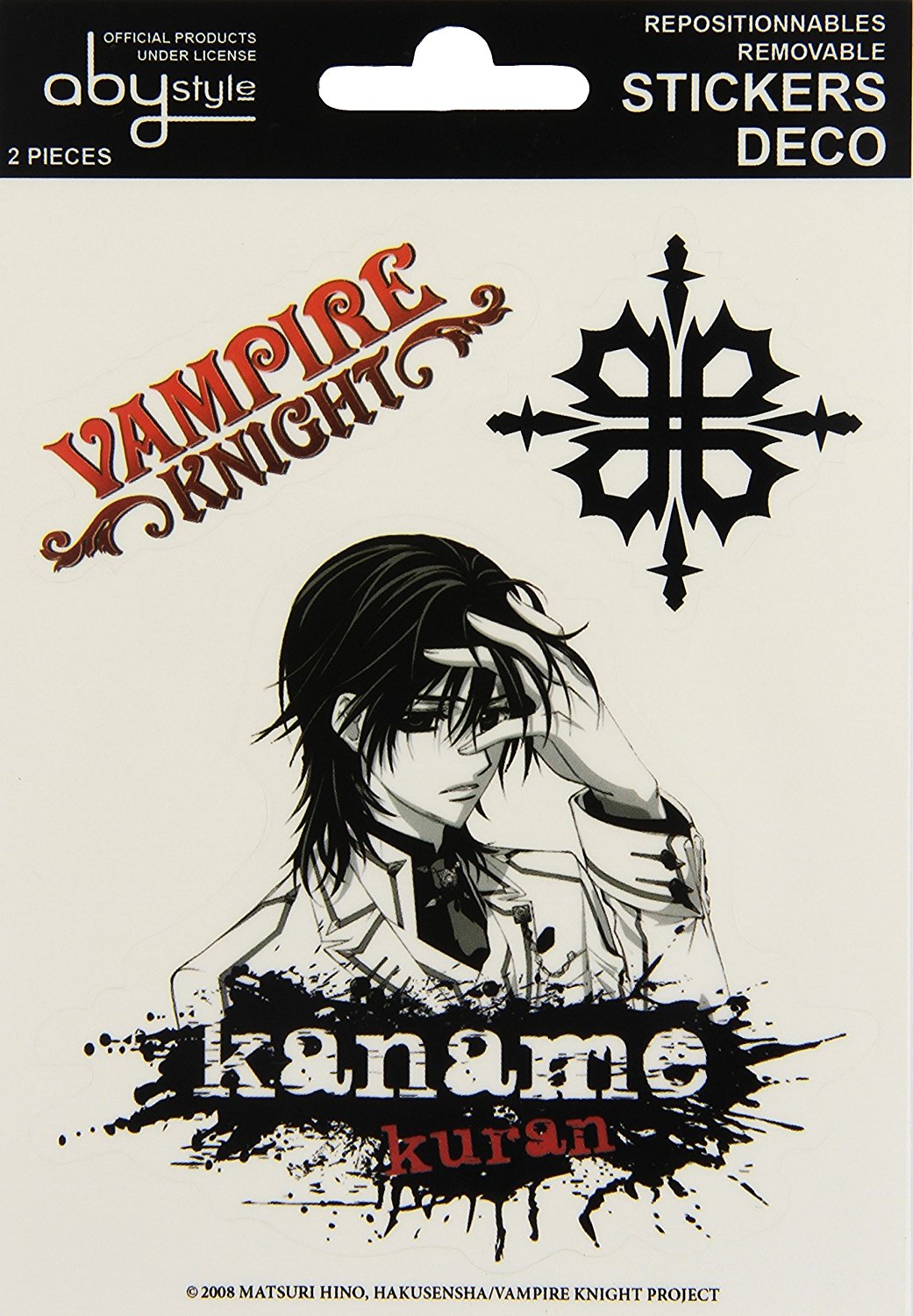 Autocollants repositionnables sous licence Vampire Knight Zero et Kaname