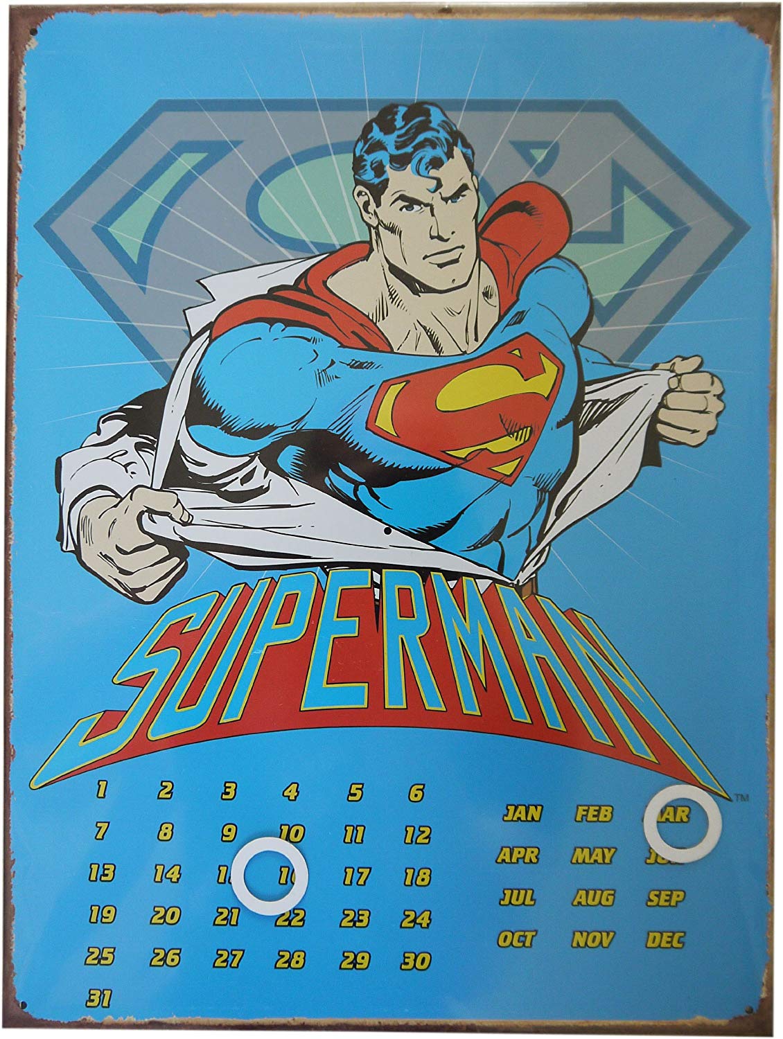 Calendrier métallique éternel de DC Comics Superman