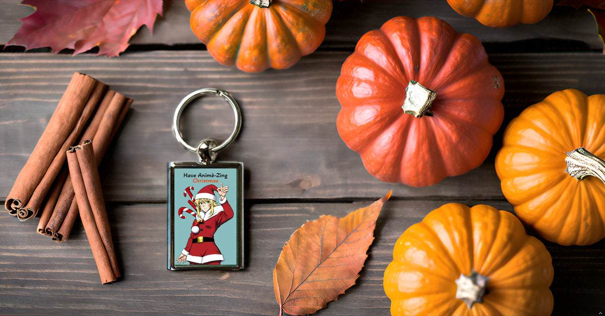 Animè Boy Christmas Metal Keyring – Perfect Holiday Gift